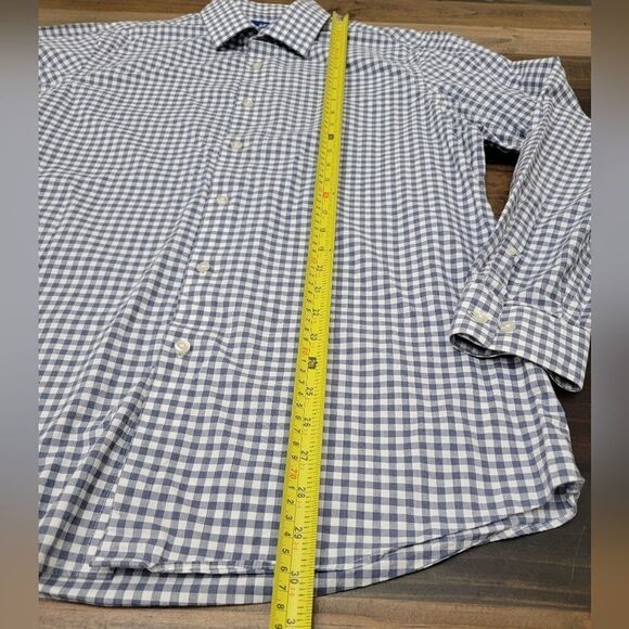 Apt.9 Premier Flex Slim Fit Plaid Button Down Shirt Long Sleeve Size L 16-16.5 - Picture 7 of 10